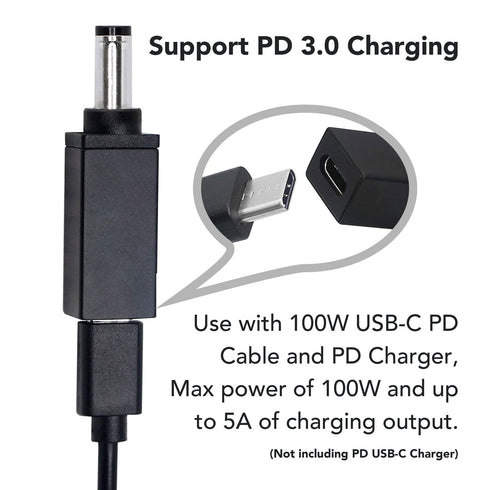 USB-C-DC 어댑터 팁 H