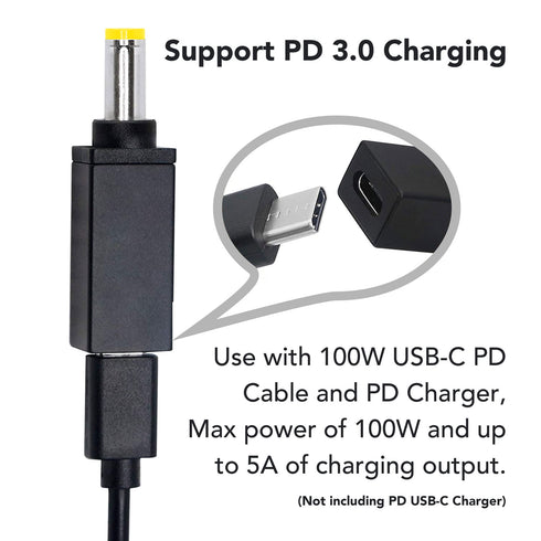 Adaptateur USB-C vers DC Acer Sony Tip G 5.5x1.7mm