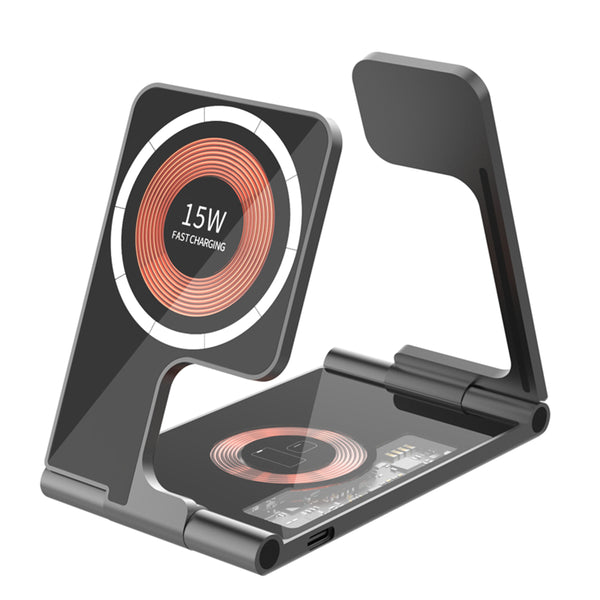 All-Metal Dual 15W Foldable Magnetic Wireless Charger