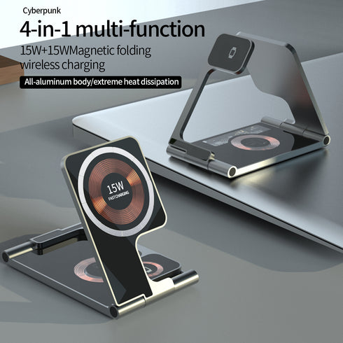 All-Metal Dual 15W Foldable Magnetic Wireless Charger