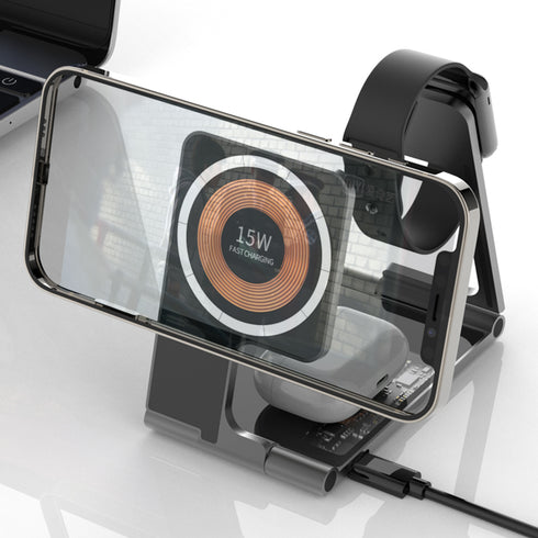 All-Metal Dual 15W Foldable Magnetic Wireless Charger