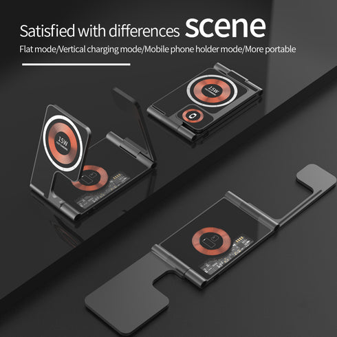 All-Metal Dual 15W Foldable Magnetic Wireless Charger