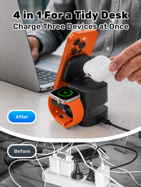 SlimQ 4-in-1 Wireless Charger Night Light
