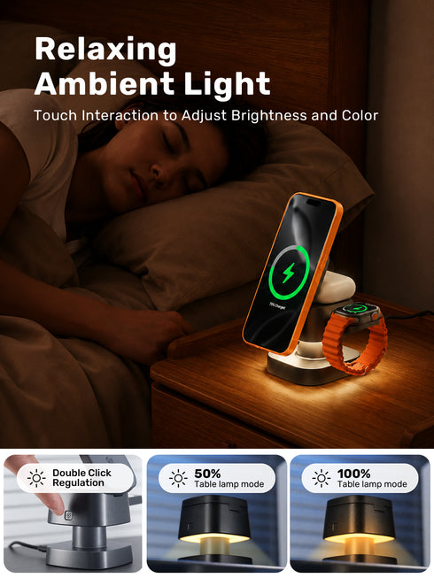 SlimQ 4-in-1 Wireless Charger Night Light