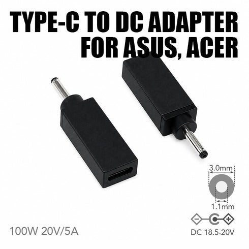 Embout adaptateur USB-C vers DC L 3.0x1.1mm