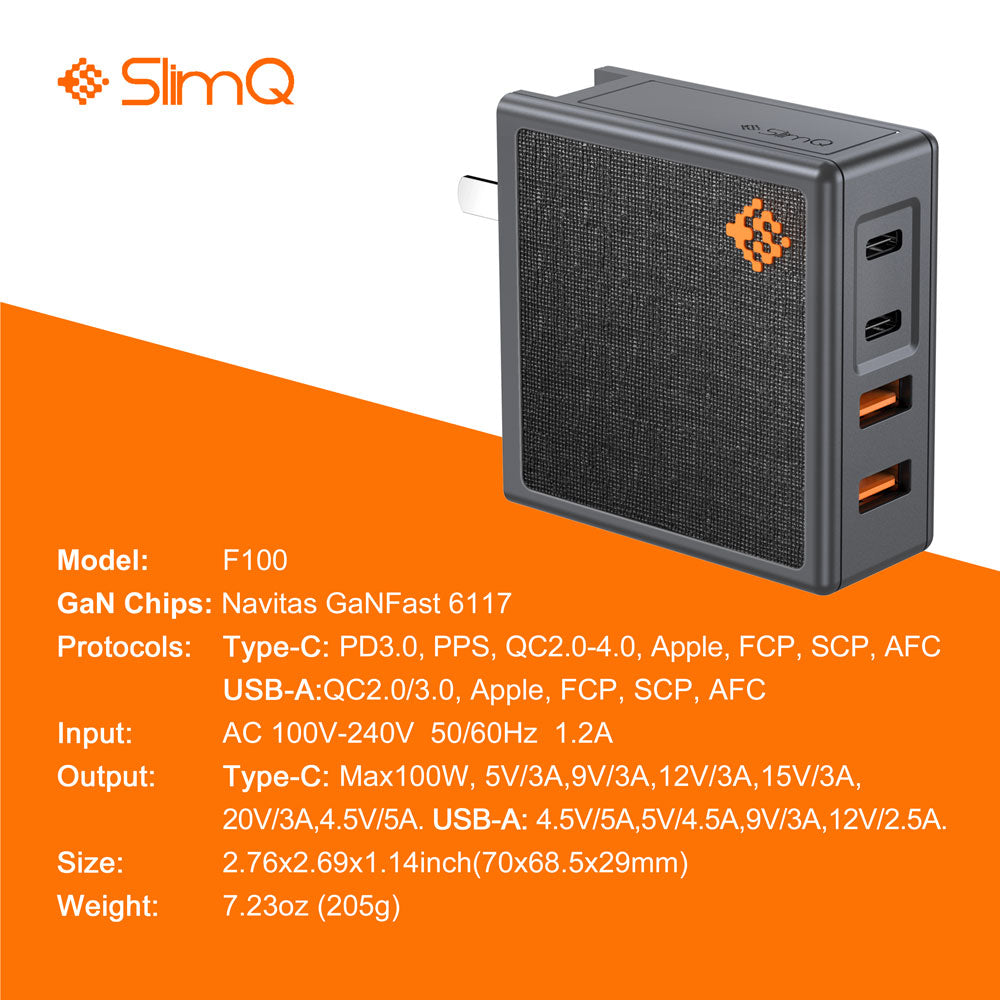 100W USB C Charger + Adapter + Cord