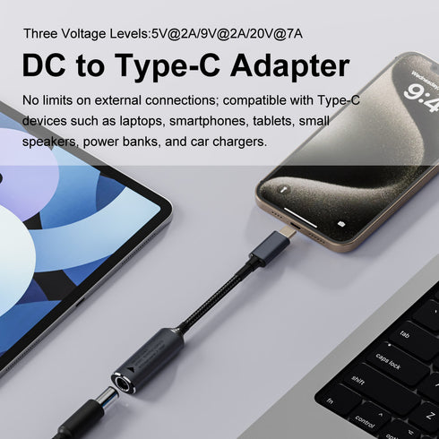 PD3.0 (140W) High-Power DC to Type C adapter