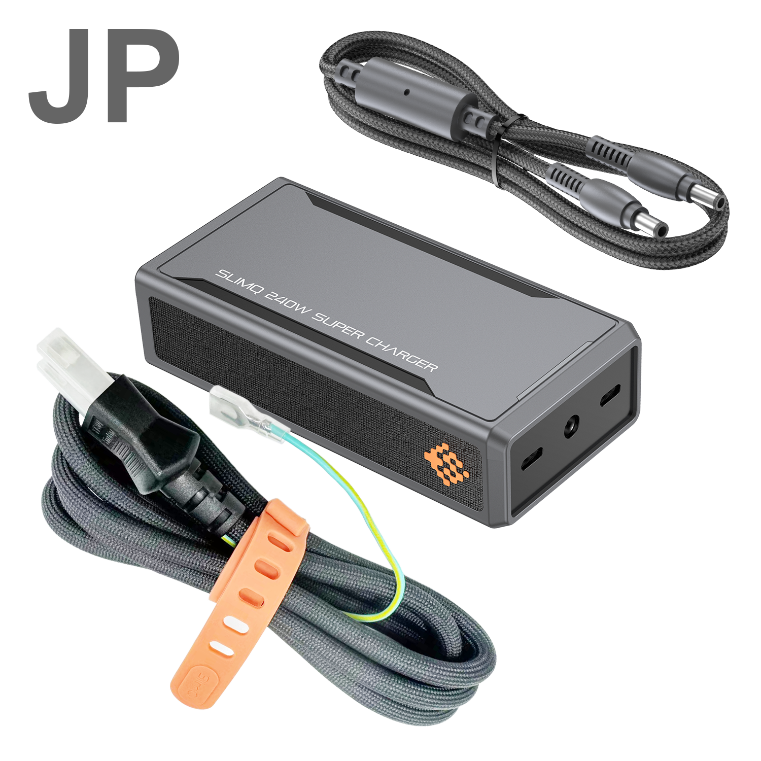 SlimQ powering laptop and phone — multi-device charging