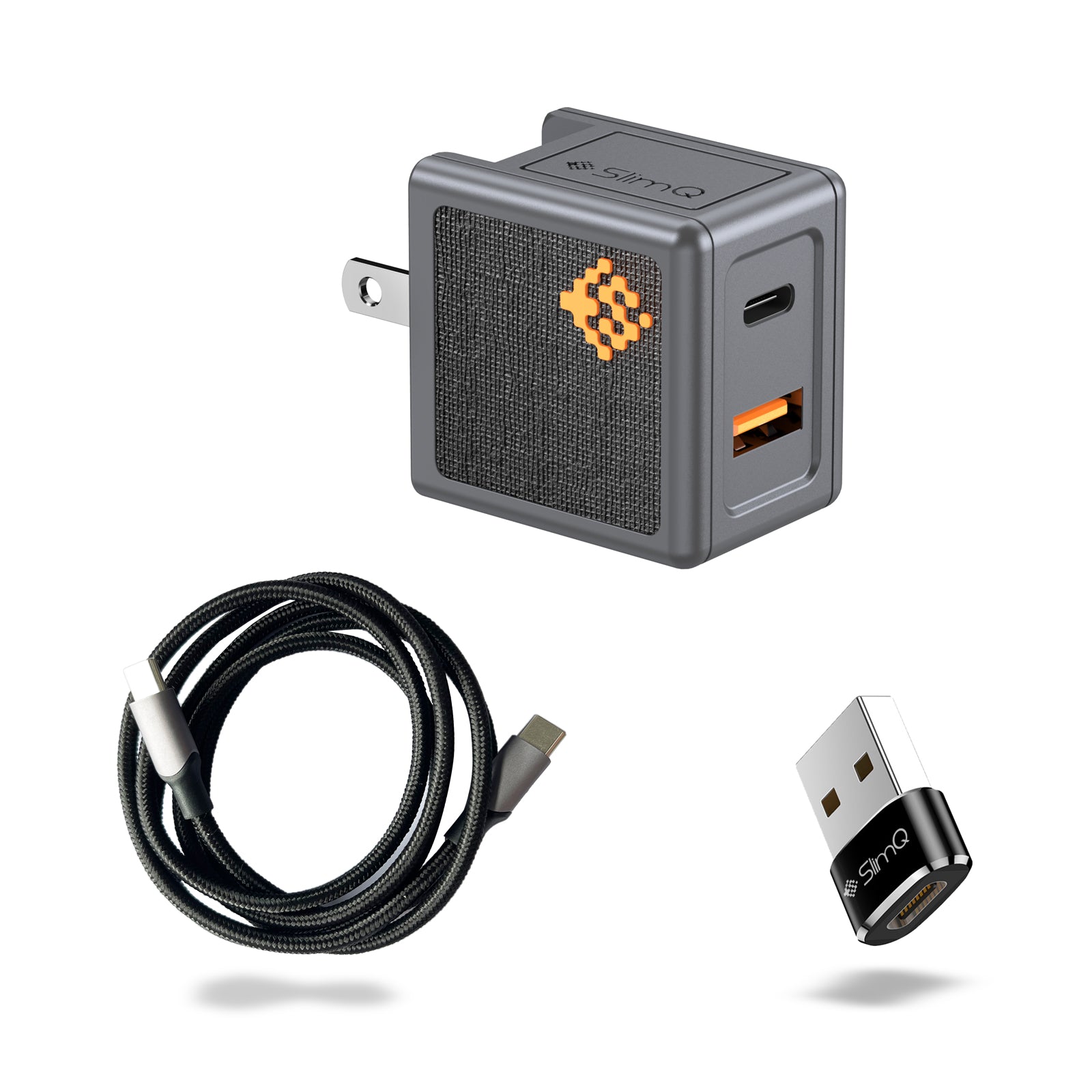 Cargador USB C de 30 W y 2 puertos SlimQ®