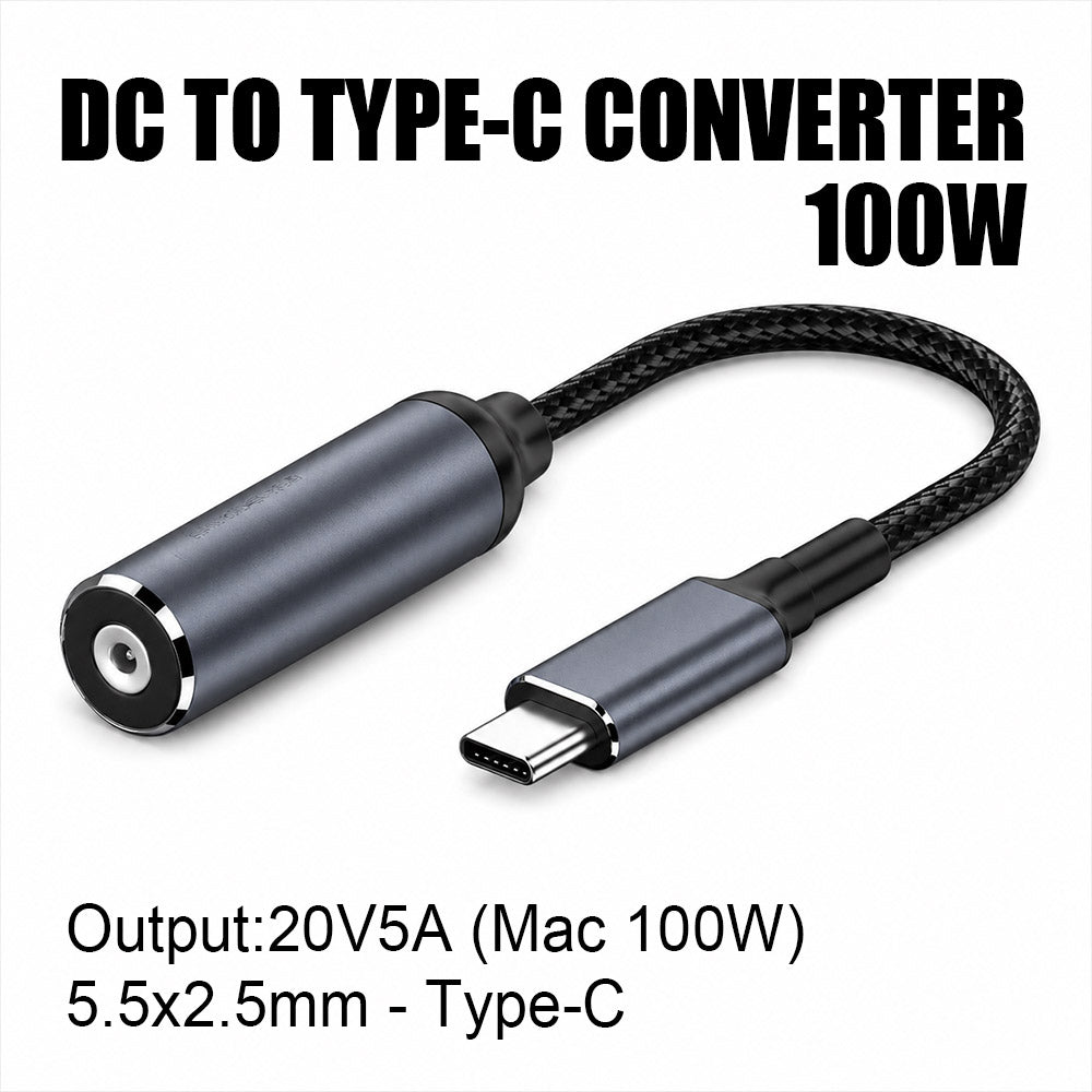 100W DC to USB-C Converter
