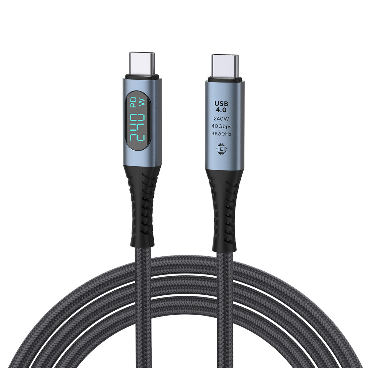 USB4 Gen3 Type-C 雙向 USB-IF 認證電纜 8K60Hz，數據 40Gbps，PD 240W(48V/5A) 1m / 3.28ft