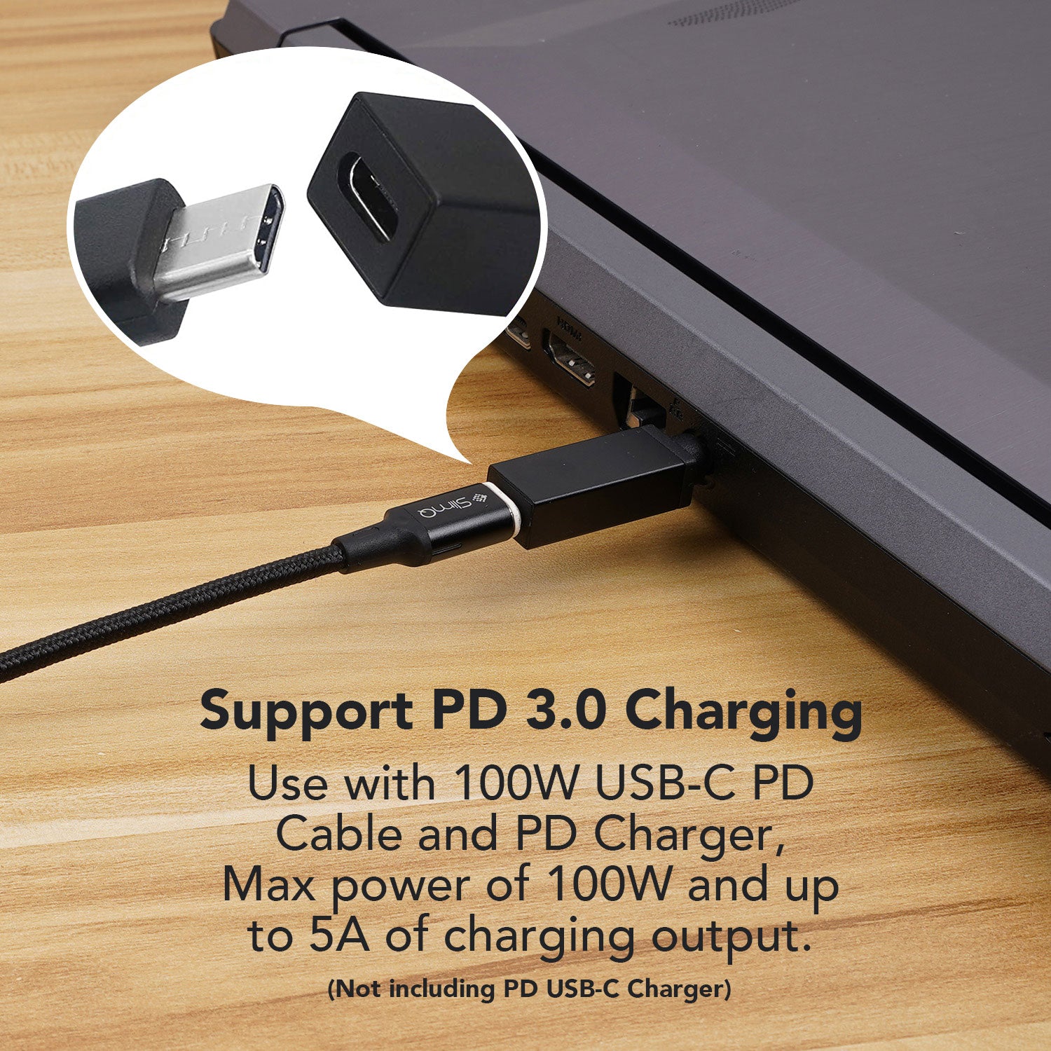 USB-C - DC アダプター チップ A 5.5x2.5mm