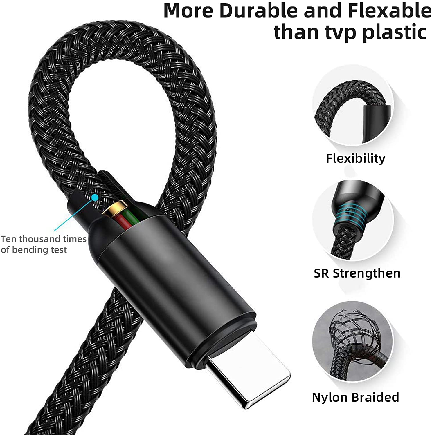 100W USB-C to Microsoft's Surface Nylon Braided Cable