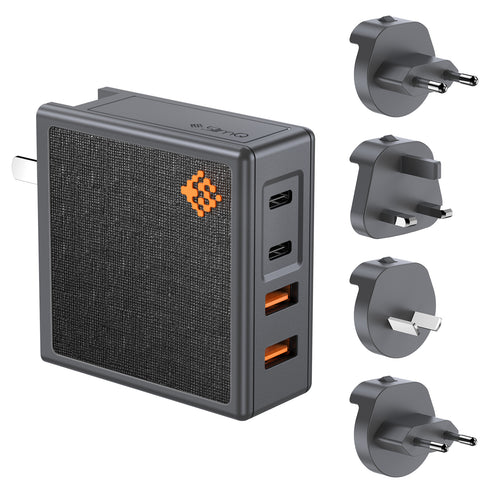 Cargador de 100W USB C + adaptadores internacionales