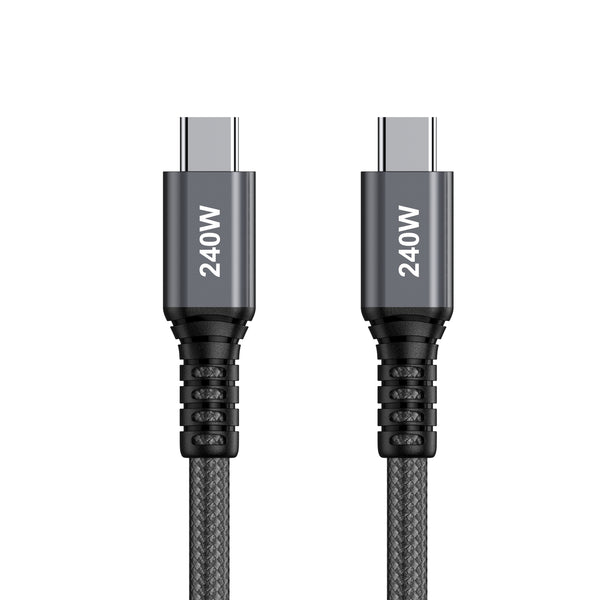 Cable certificado USB-IF bidireccional USB2 Gen2 tipo C, datos 480 Mbps, PD 240 W (48 V/5 A) 1 m/3,28 pies