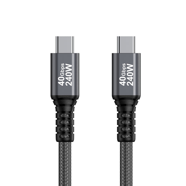 Cable certificado USB-IF bidireccional USB4 Gen3 Tipo-C 8K60Hz, Datos 40Gbps, PD 240W(48V/5A) 1m / 3.28ft