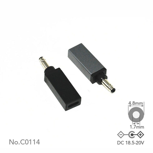 Adaptateur USB-C vers CC Embout B 4,8 x 1,7 mm