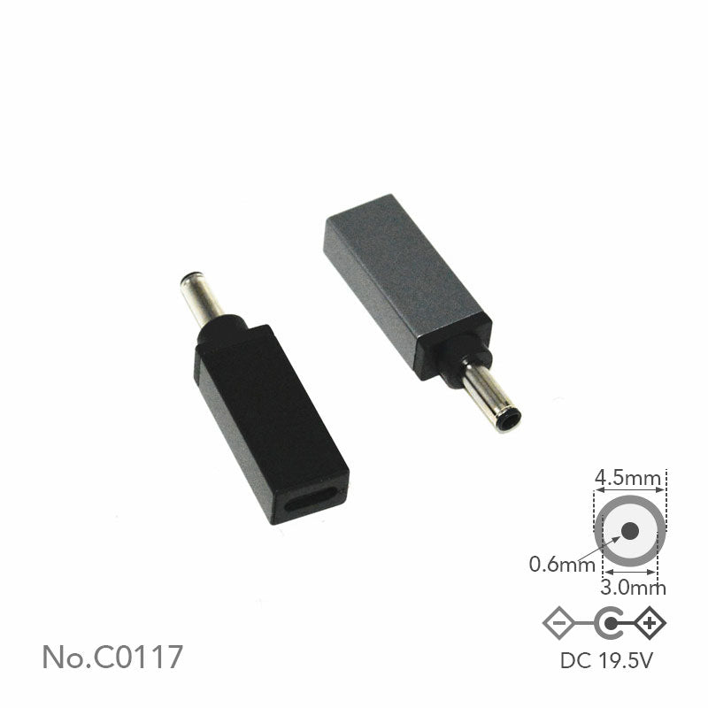 USB-C-DC 어댑터 DELL 팁 F