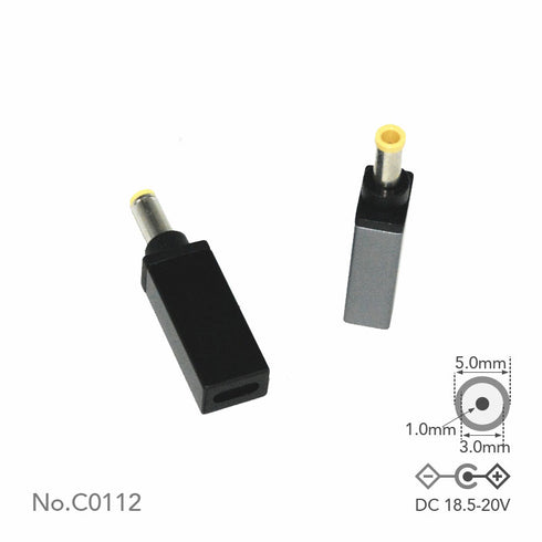 USB-C - DC アダプター チップ J 5.5x1.0mm(3.0)